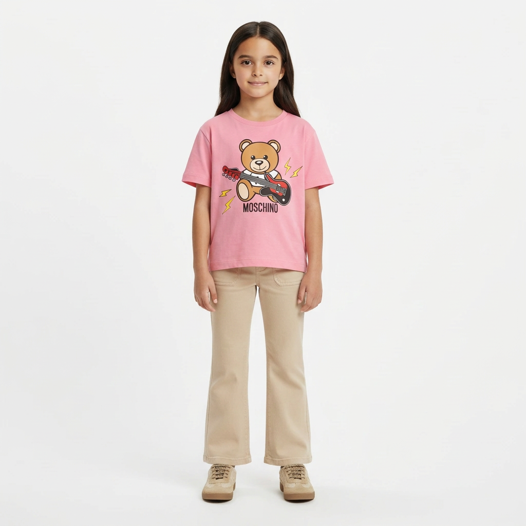 MOSCHINO - T-SHIRT - ROSE - 6 ANS