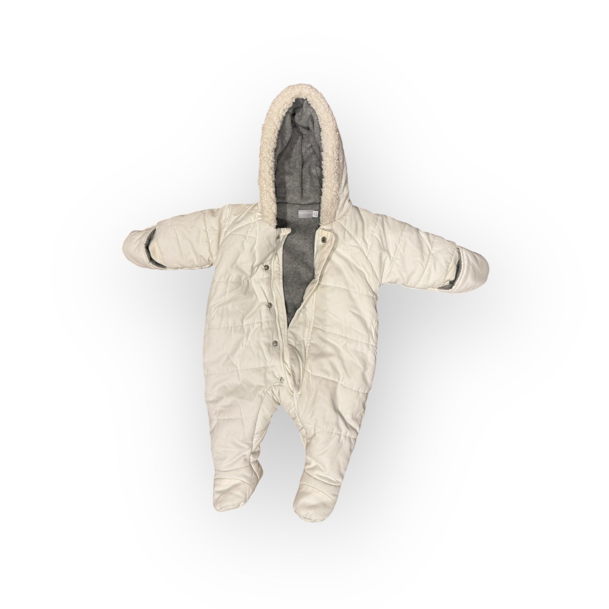 NATALYS - WEISSER, GRAUER JUMPSUIT - 1 MONAT