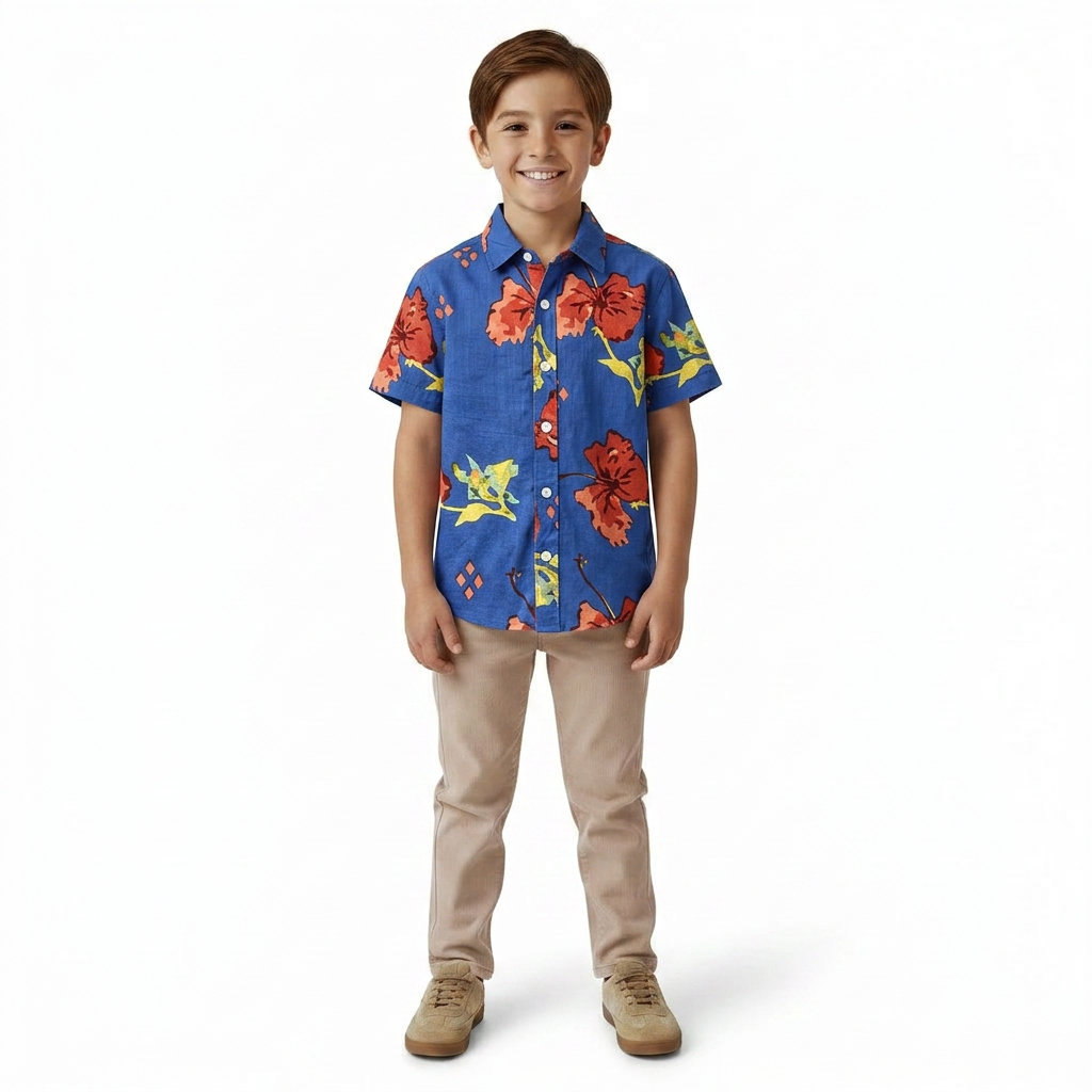 LISA CORTI - CHEMISE - BLEU - 7 ANS