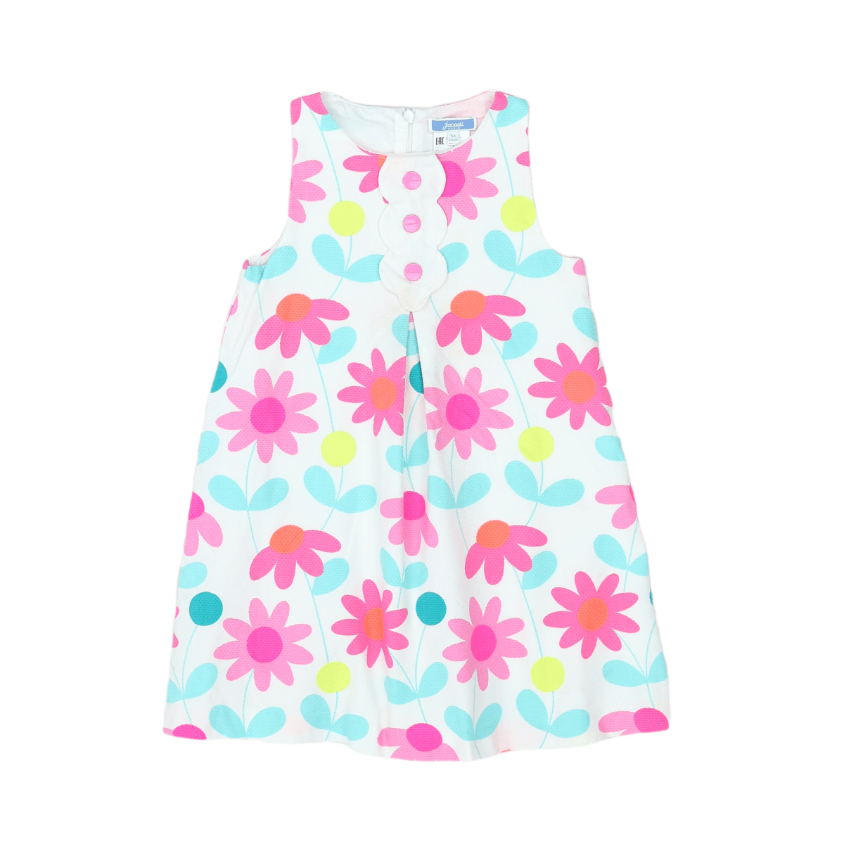 JACADI - KLEID - WEIß, MEHRFARBIG - 5 JAHRE