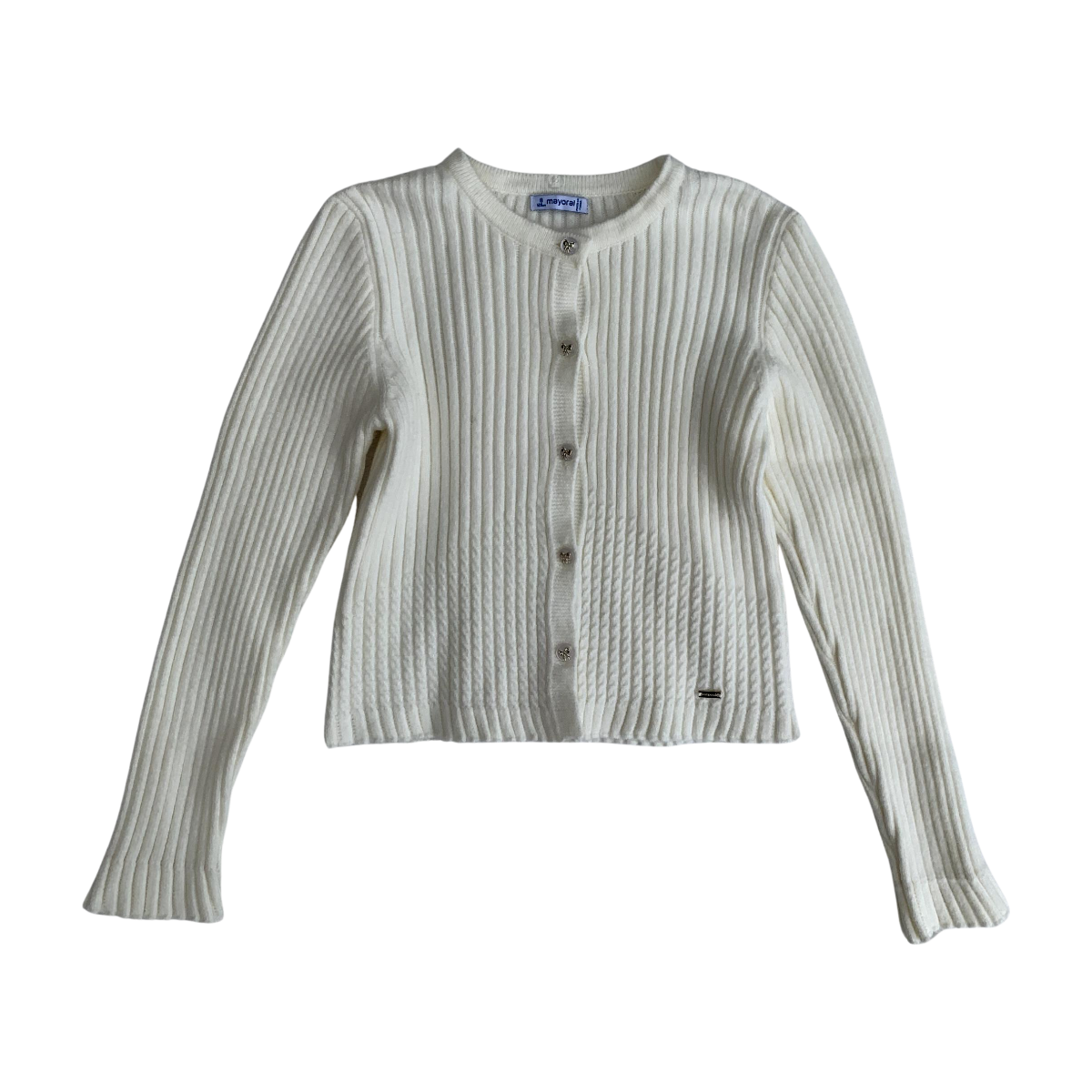 MAYORAL - CARDIGAN - BLANC - 8 ANS