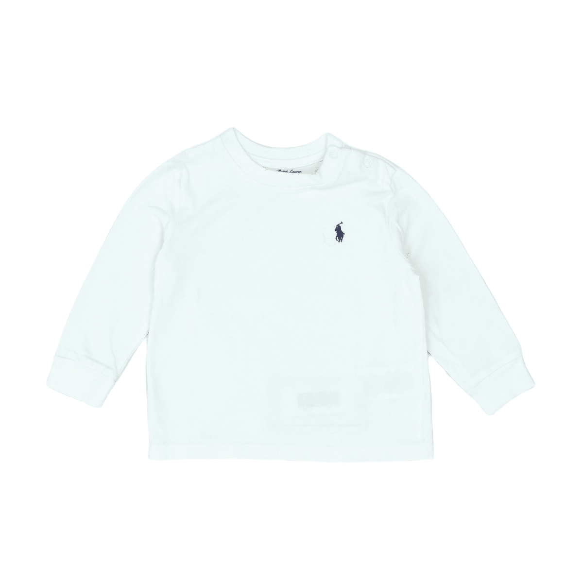 RALPH LAUREN - T-SHIRT - WHITE, BLUE - 12 MONTHS