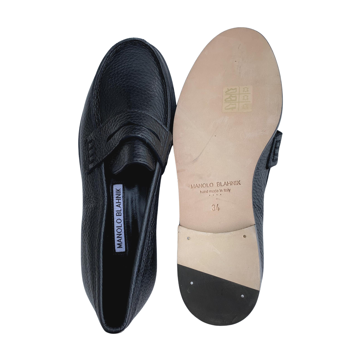 MANOLO BLAHNIK - MOCASSINS - NOIR -  34