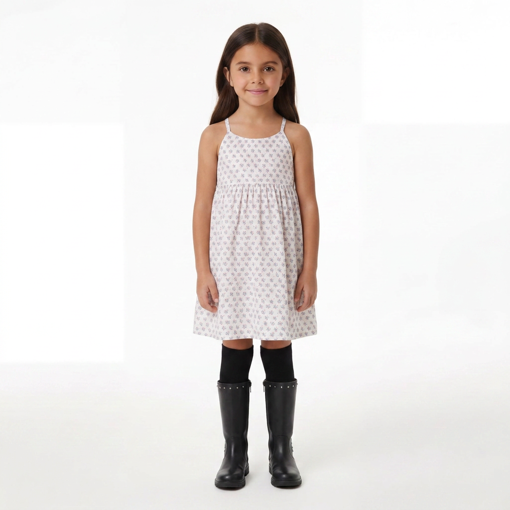 RISU RISU - Robe rose à fleurs - 4 ans