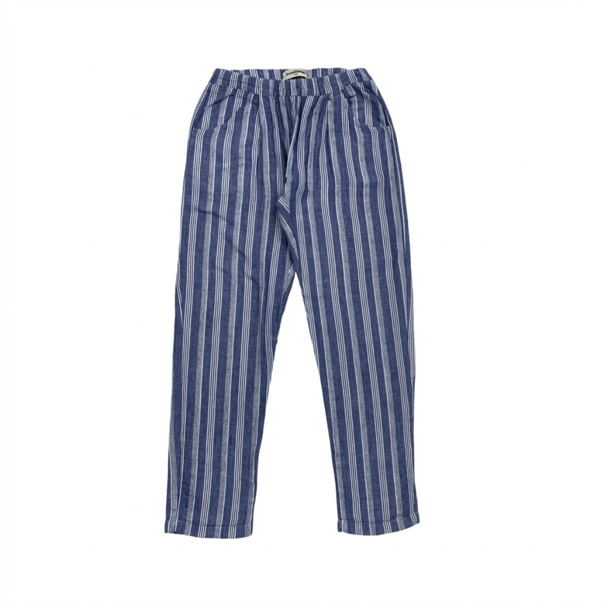 TOCOTO VINTAGE - PANTALON - BLEU, BLANC - 10 ANS