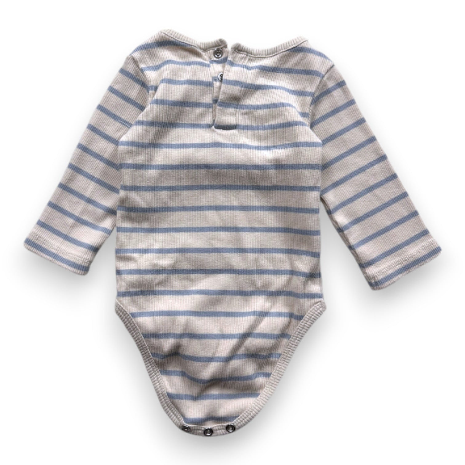 Natalys - Beige and blue striped bodysuit - 6 months