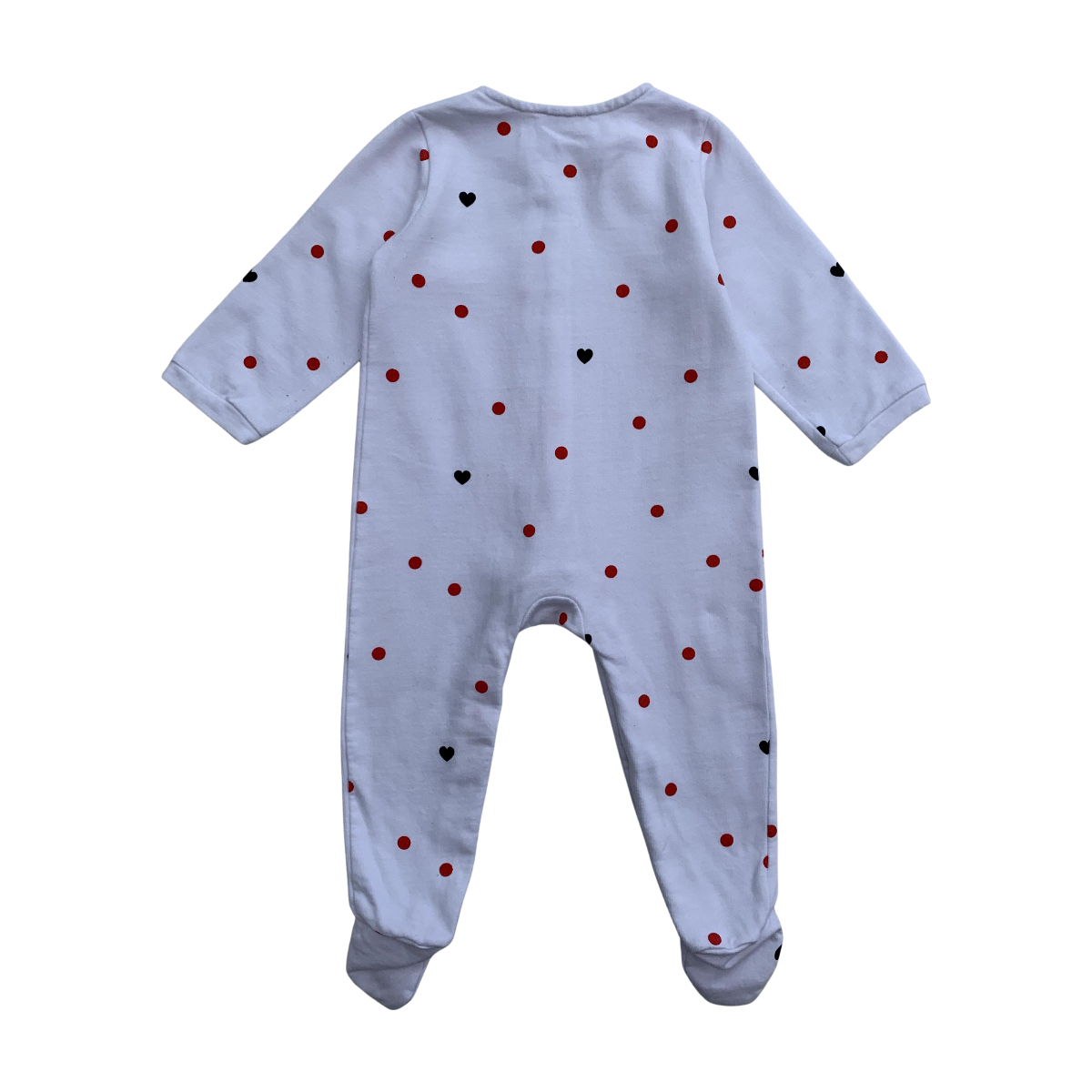 JACADI - PYJAMA - BLANC, ROUGE - 12 MOIS