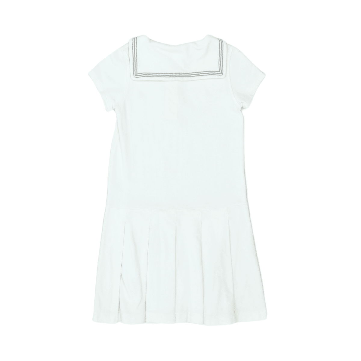 PETIT BATEAU - ROBE - BLANC - 10 ANS