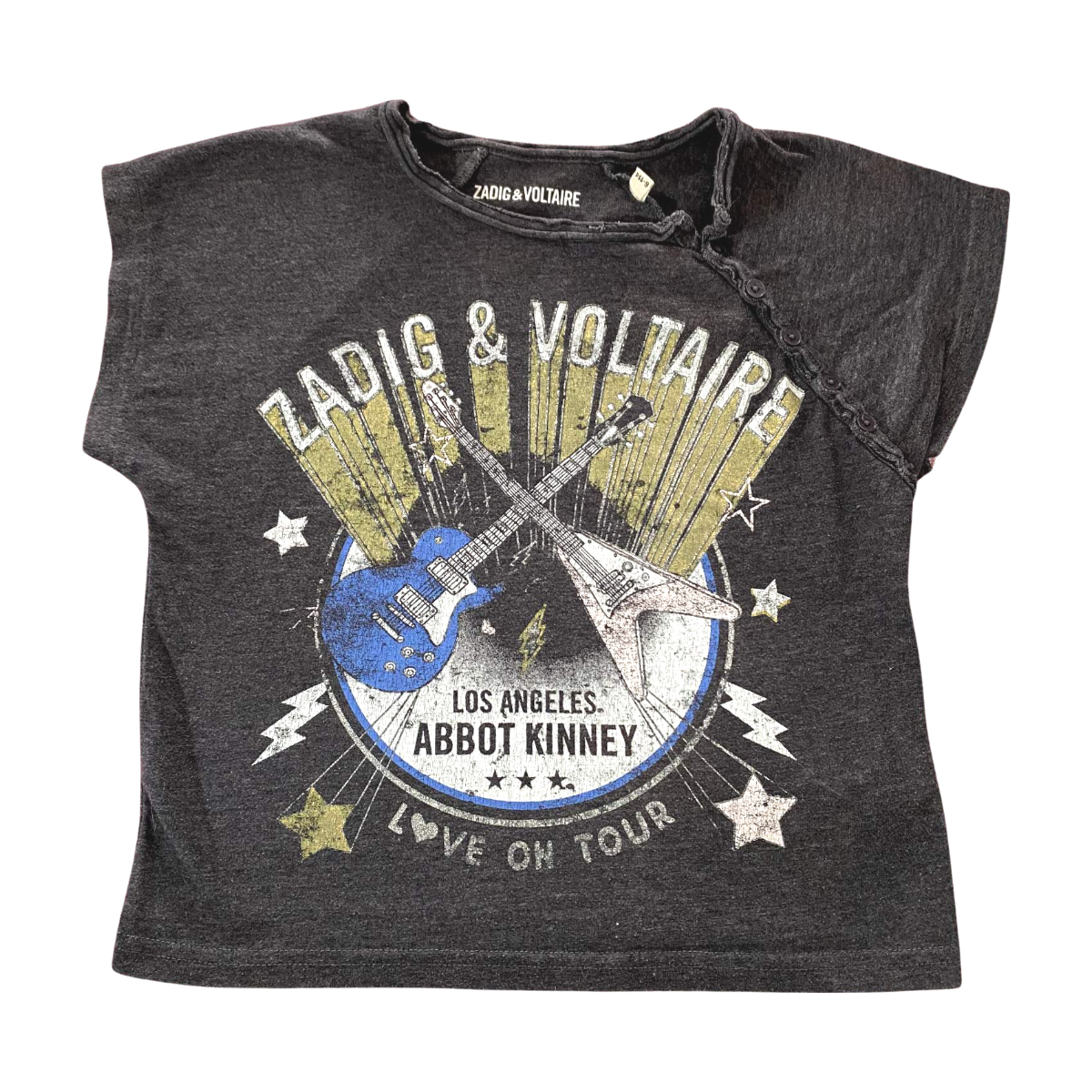 ZADIG & VOLTAIRE - T-SHIRT - GRIS - 6 ANS