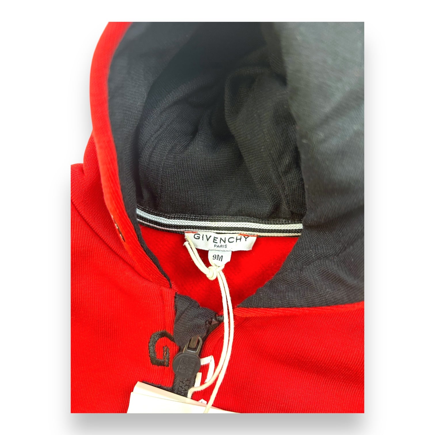 GIVENCHY - SWEATSHIRT - RED, BLACK - 9 MONTHS