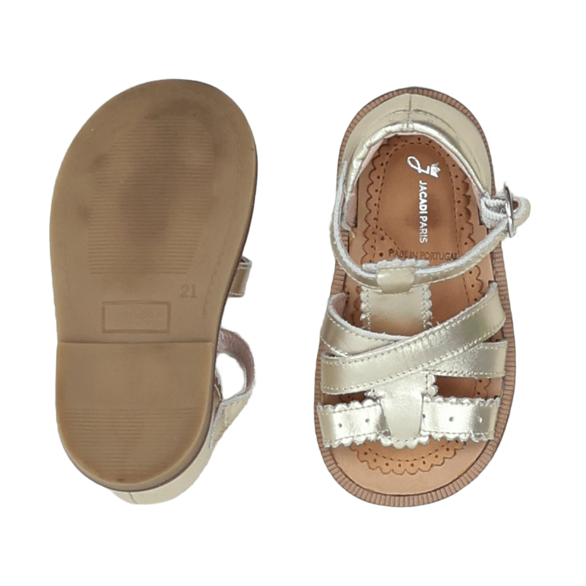 JACADI - SANDALES - ARGENTÉ, MARRON - 21