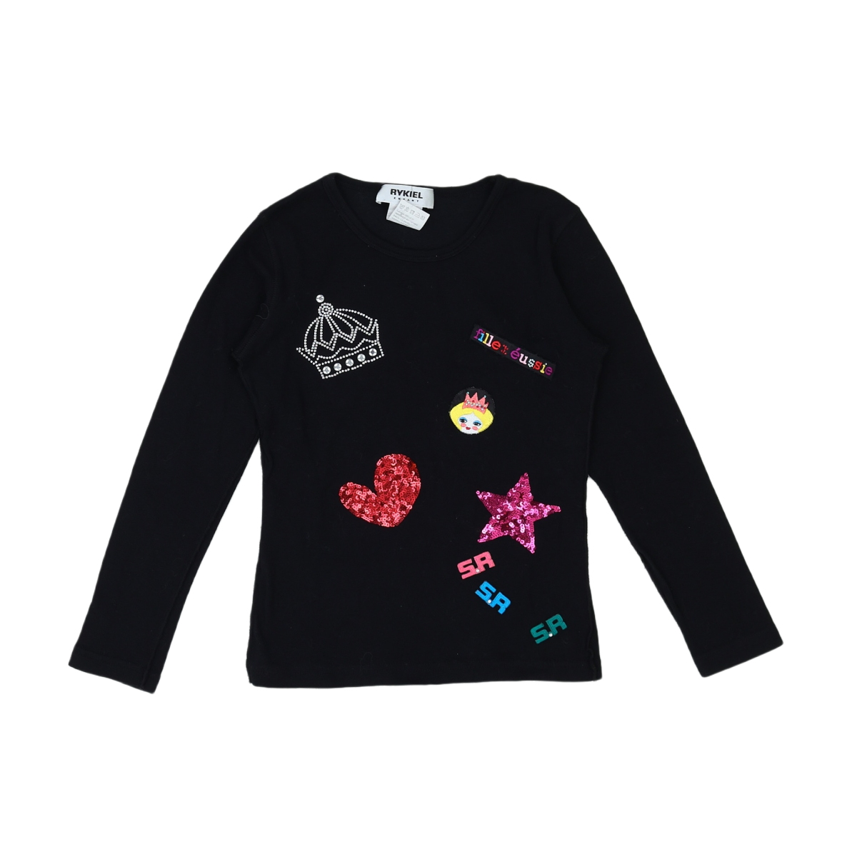 SONIA RYKIEL - T-SHIRT - NOIR, MULTICOLORE - 8 ANS