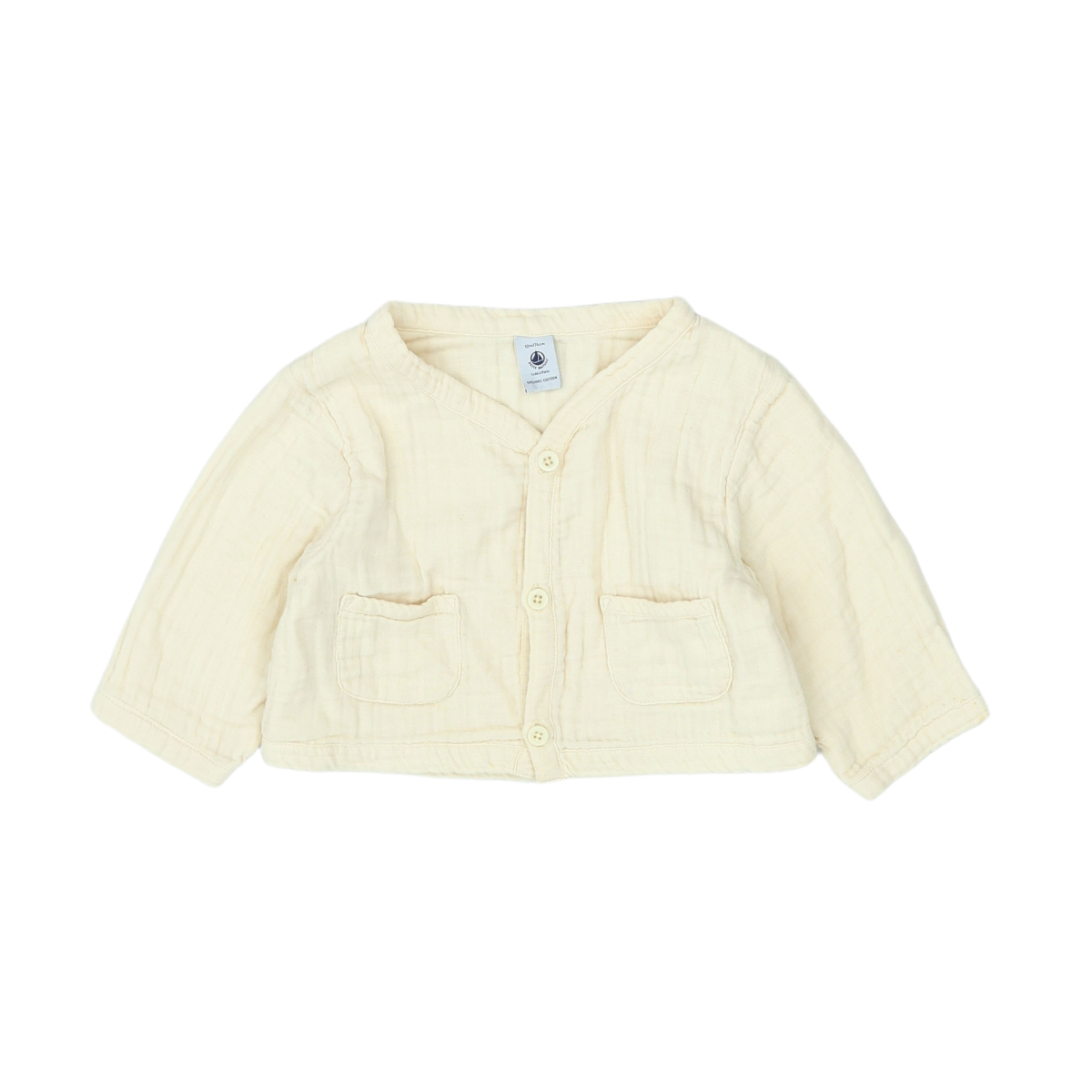 PETIT BATEAU - CARDIGAN - BEIGE - 12 MOIS