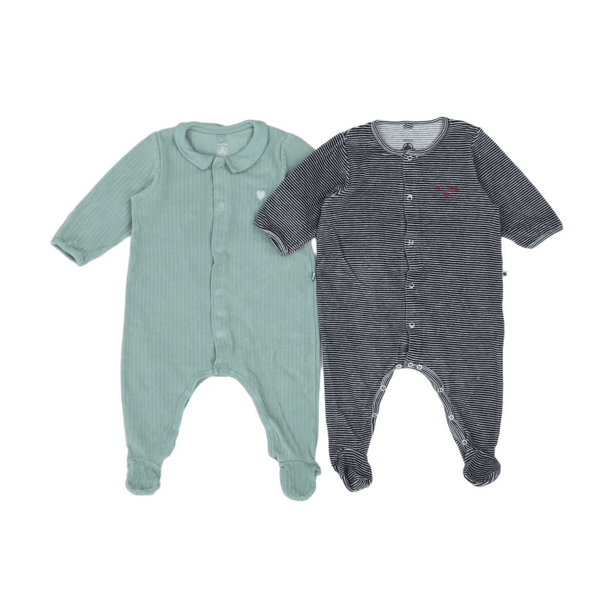 KLEINES BOOT - SET - GRÜN, GRAU - 6 MONATE