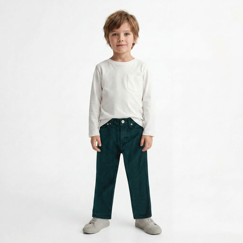 BELLEROSE - PANTALON - VERT - 4 ANS