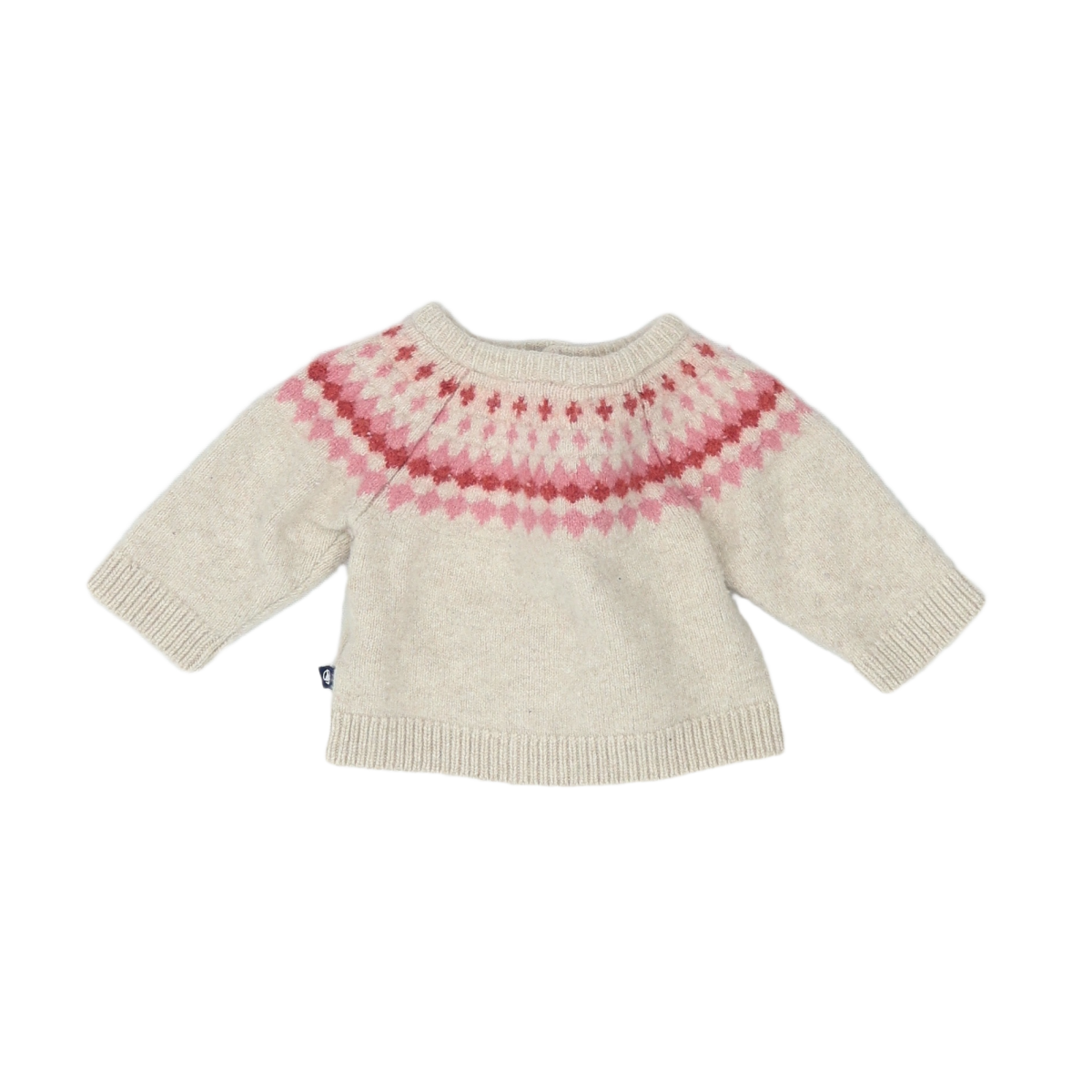 PETIT BATEAU - CARDIGAN - BEIGE, ROSE - 3 MOIS