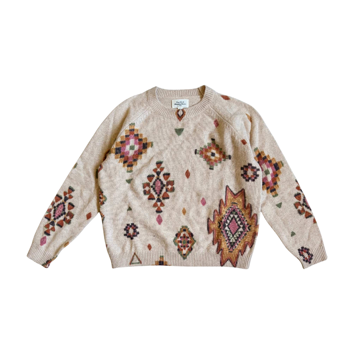 HARTFORD - PULL - BEIGE, MULTICOLORE - 10 ANS