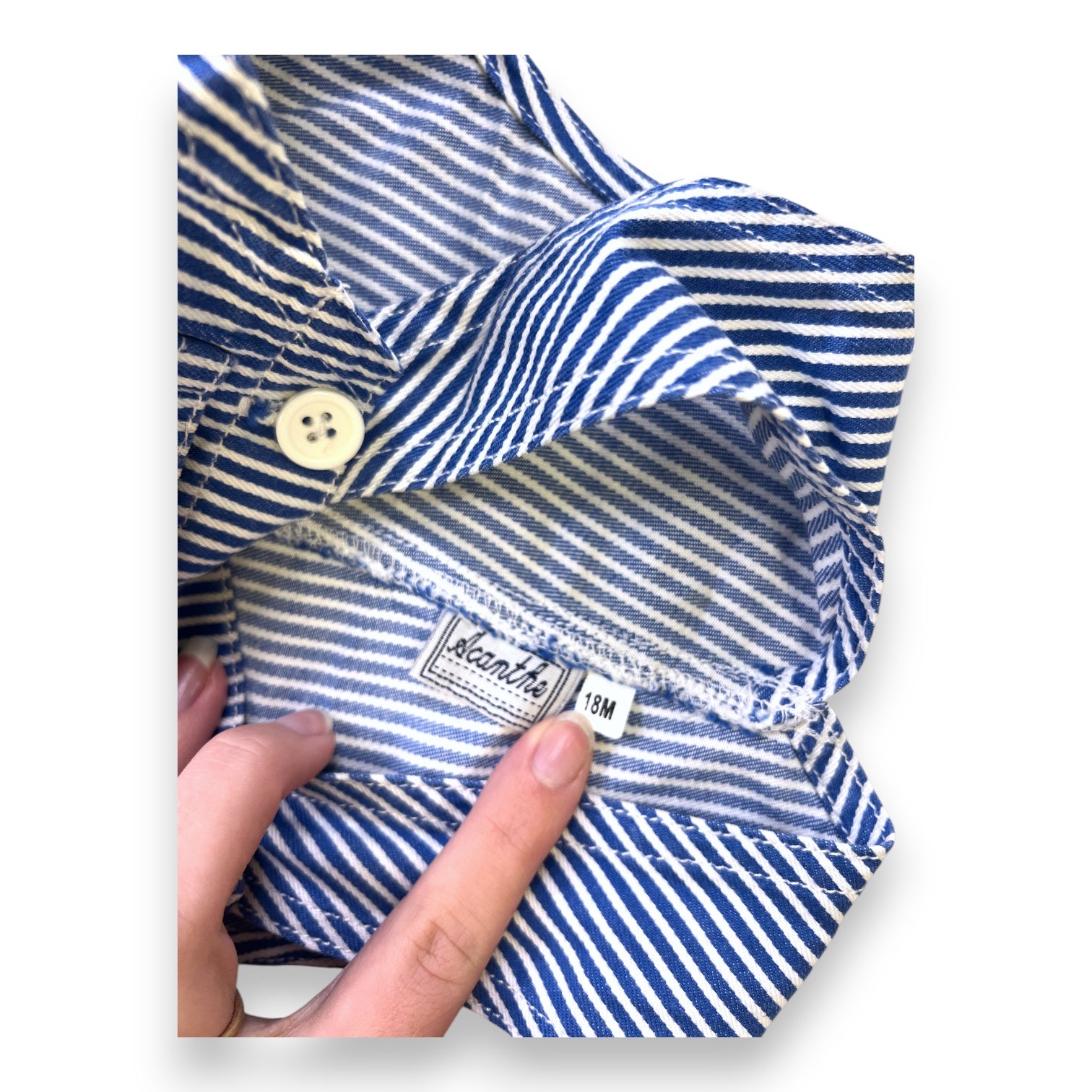 ACANTHE - OVERALLS - BLAU, WEIß - 18 MONATE