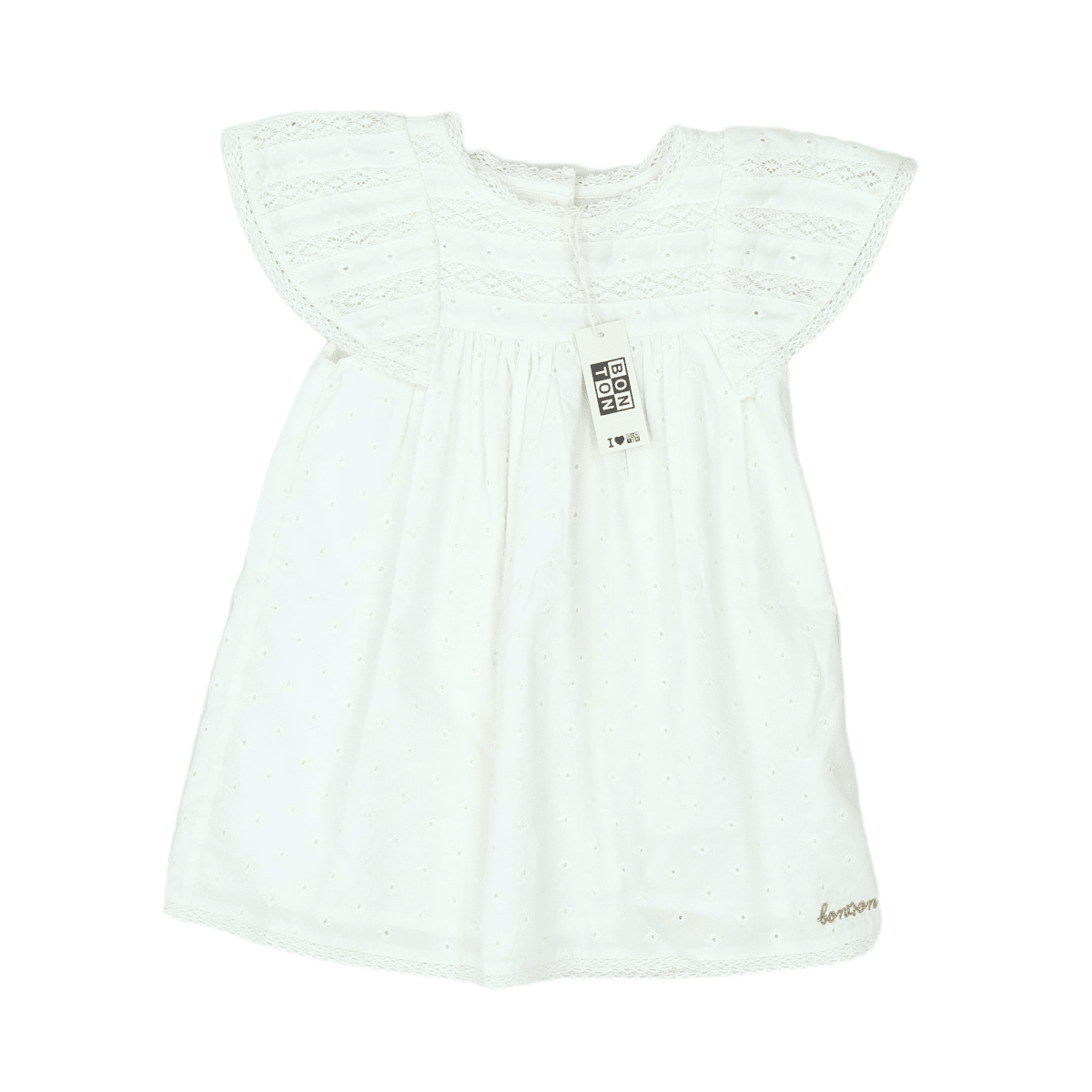 BONTON - KLEID - WEIß - 12 MONATE