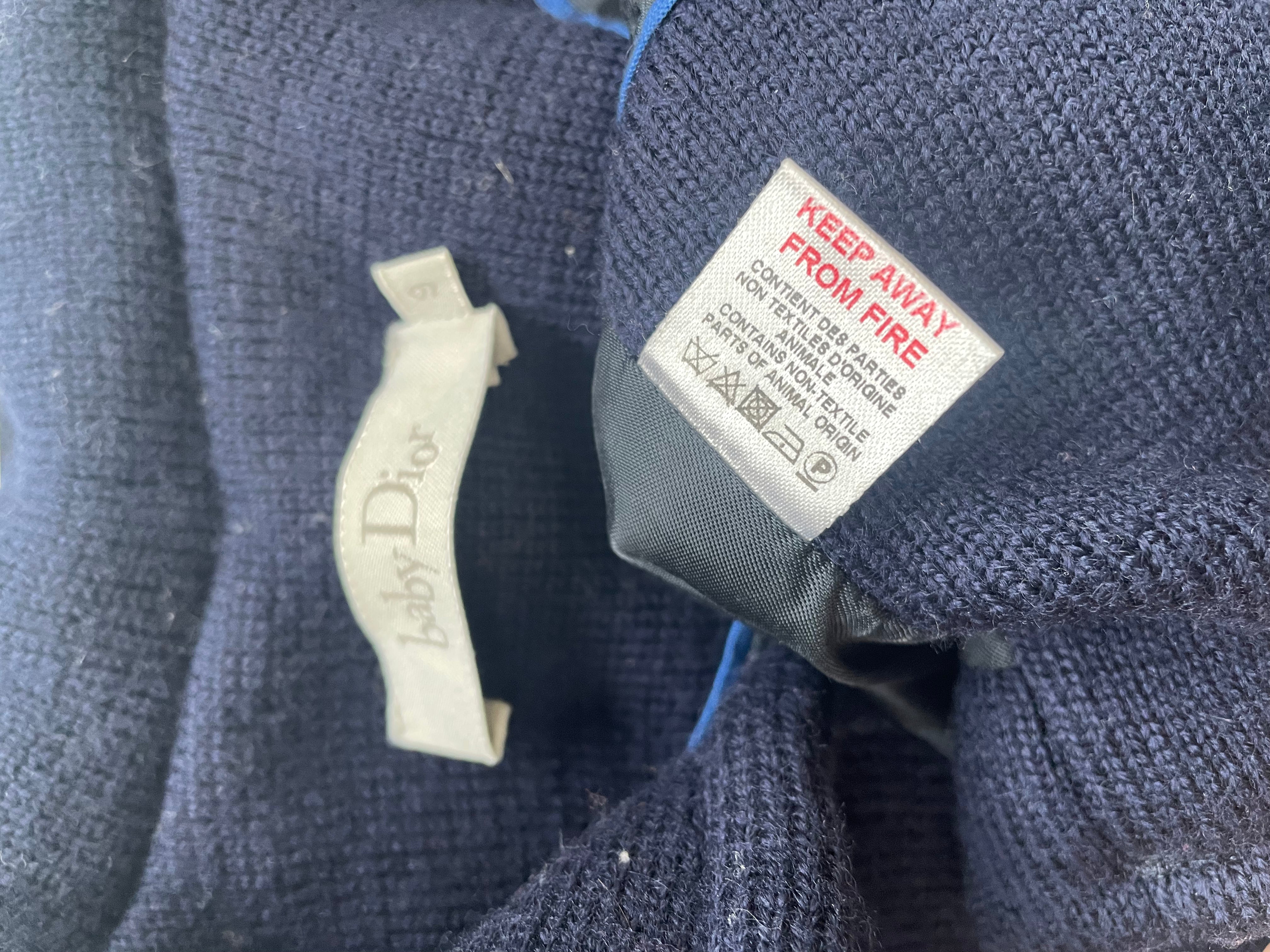 BABY DIOR - CARDIGAN - BLUE - 9 MONTHS