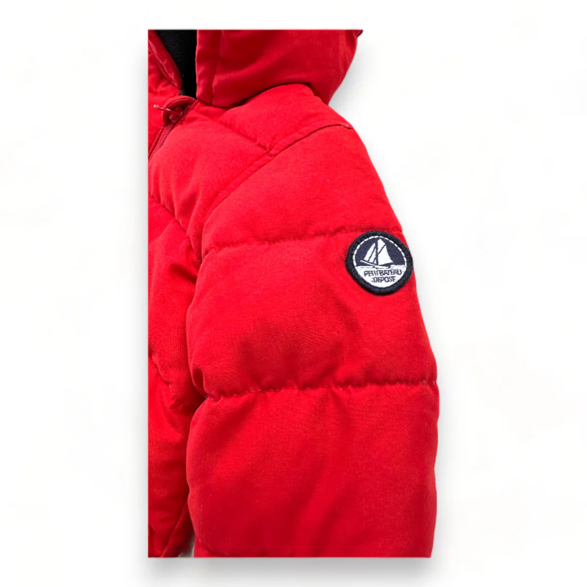PETIT BATEAU - Red down jacket - 6 months