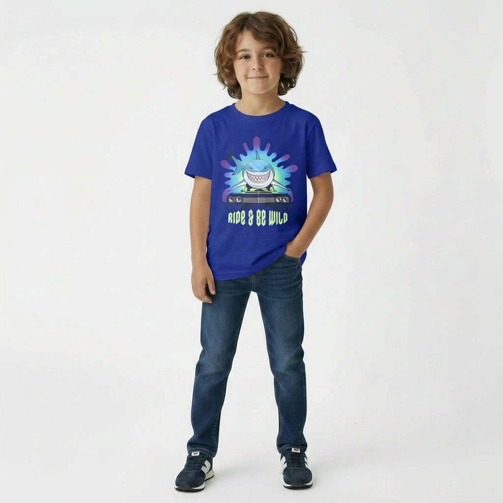 FINGER - T-SHIRT - BLEU - 10 ANS