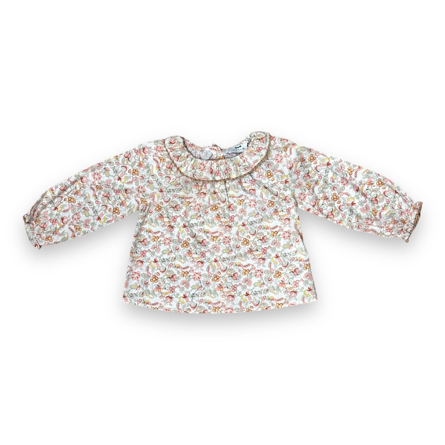 CYRILLUS - Rosa Bluse mit Blumenmuster - 18 Monate