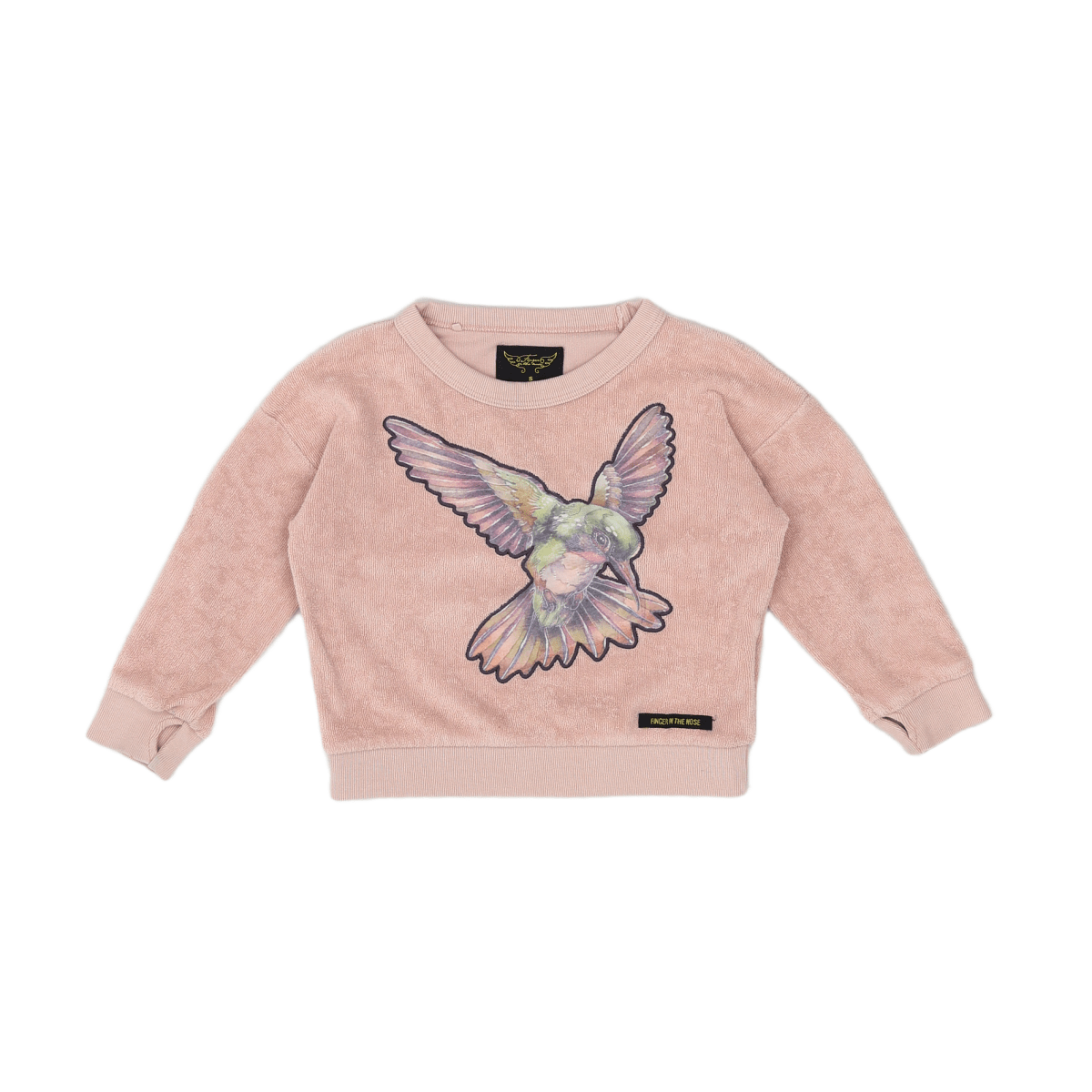 FINGER IN THE NOSE - Rosa Langarm-T-Shirt mit Stickerei - 2 Jahre