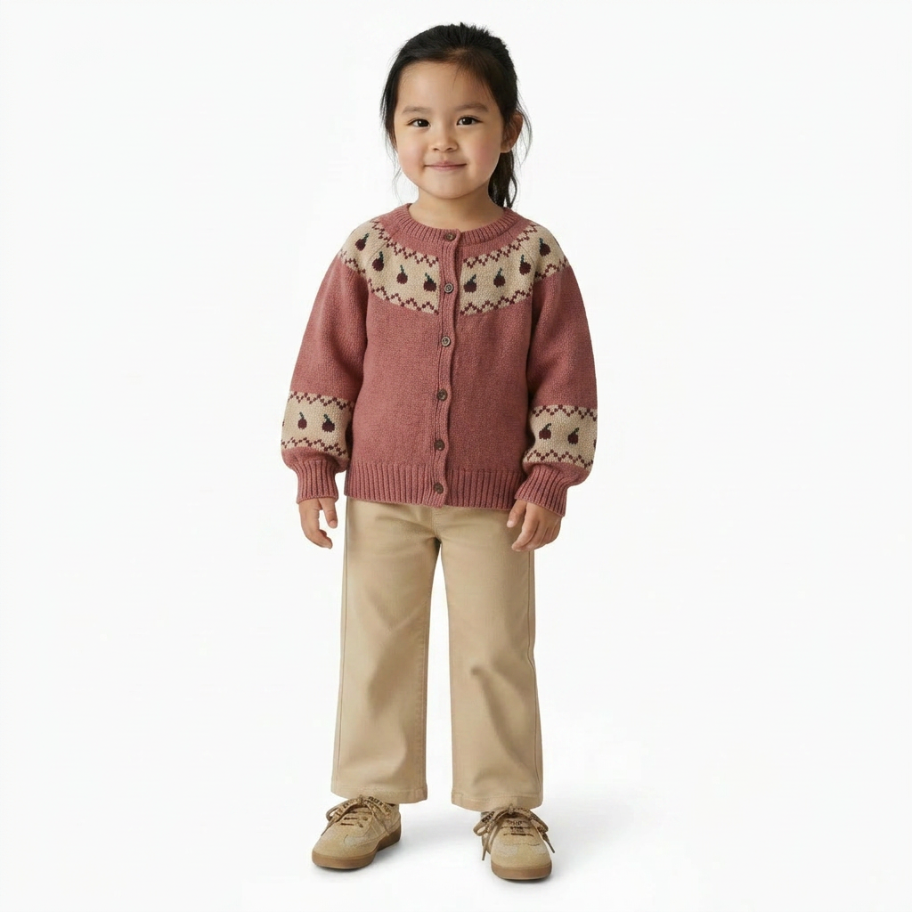 EMILE & IDA - CARDIGAN - ROSE - 24 MOIS