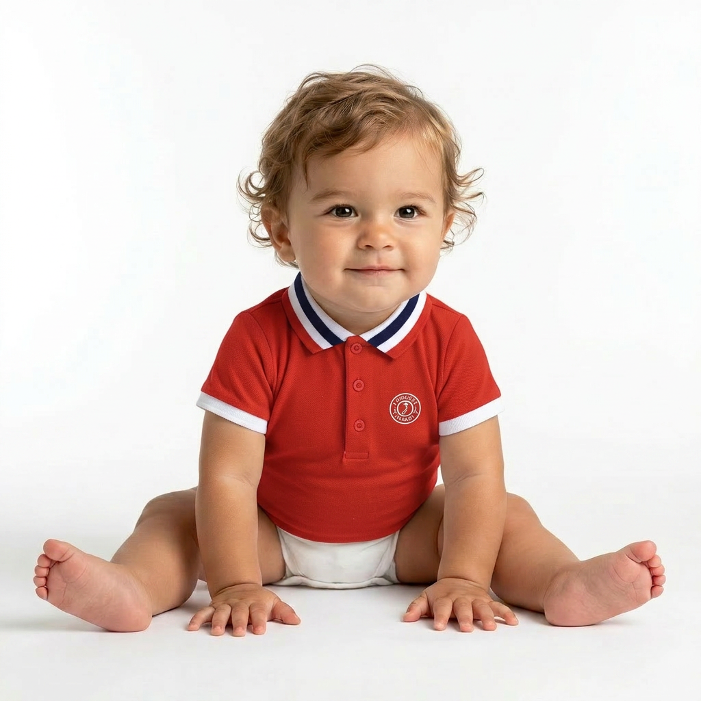 JACADI - POLO - ROUGE - 6 MOIS
