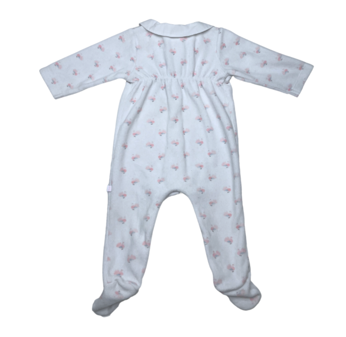 JACADI - Pyjama blanc à motifs flamant rose - 6 mois
