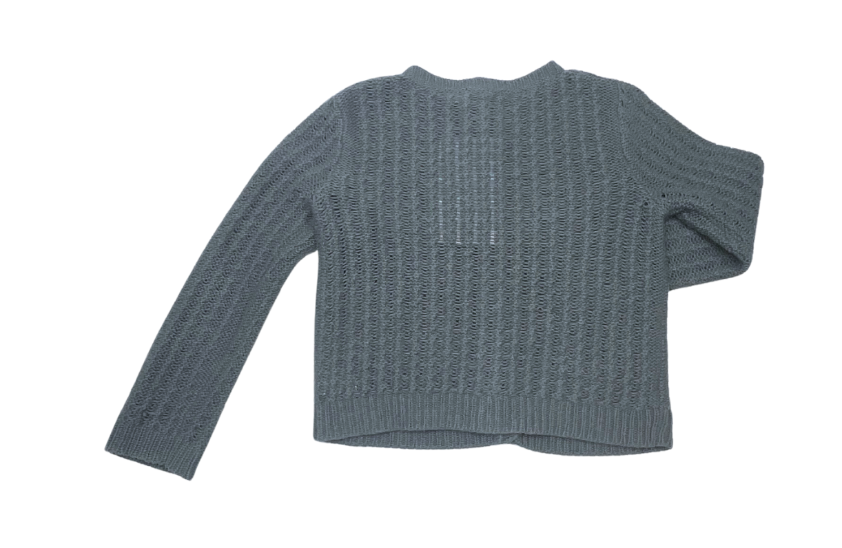 BONPOINT - Pull en laine gris/kaki avec boutons brillants - 4 ans