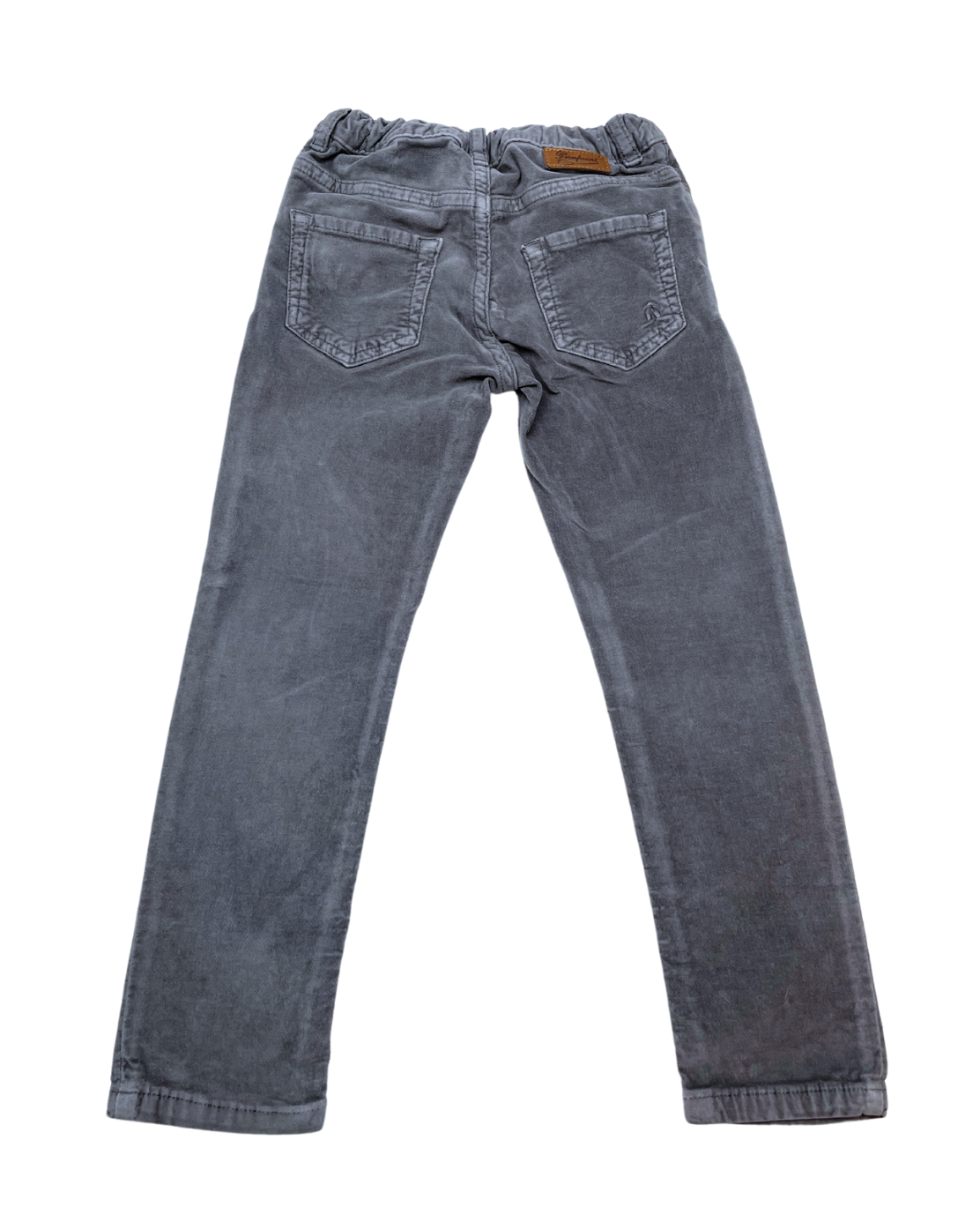BONPOINT - Pantalon en velours gris foncé élastiqué - 4 ans
