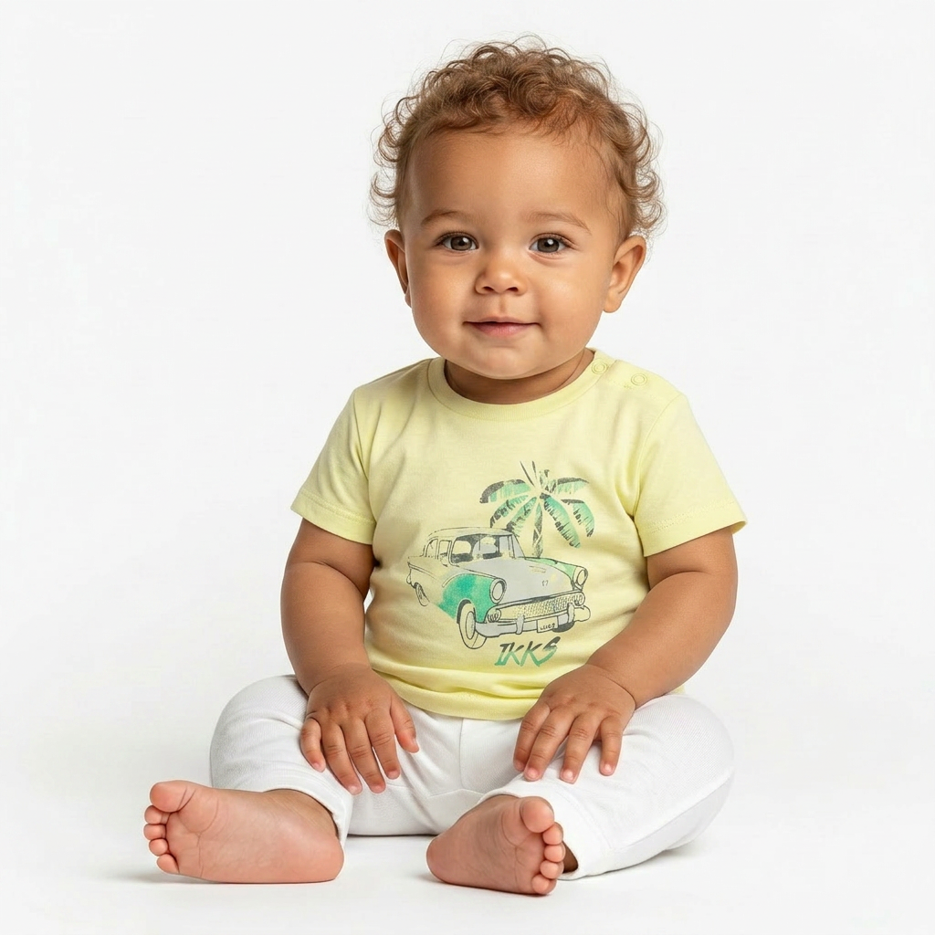 IKKS - T-SHIRT - YELLOW - 12 MONTHS