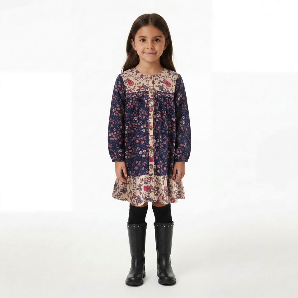 LOUISE MISHA - ROBE - BLEU - 4 ANS