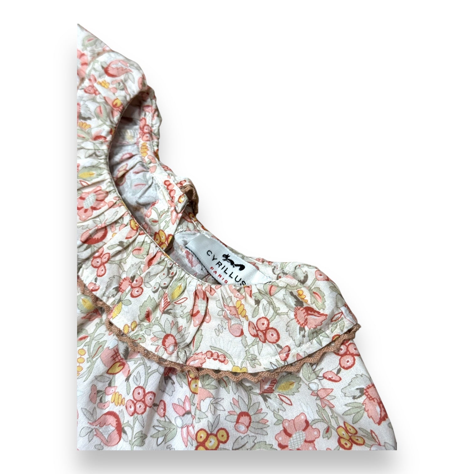 CYRILLUS - Rosa Bluse mit Blumenmuster - 18 Monate