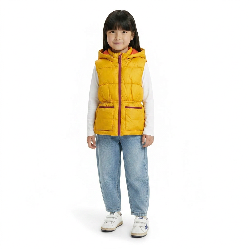 JACADI - BLOUSON SANS MANCHE - JAUNE - 6 ANS