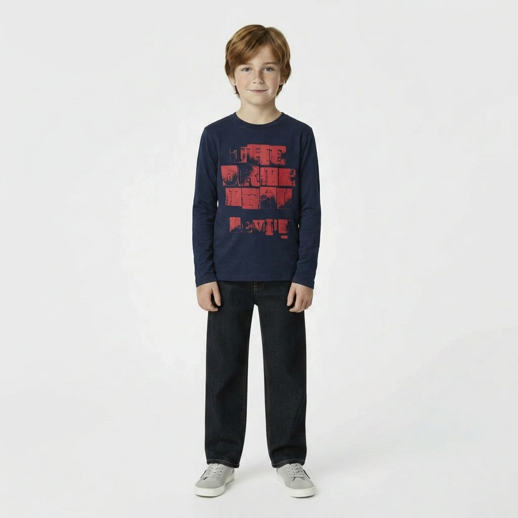 LEVI'S - T-SHIRT - BLEU, ROUGE - 10 ANS