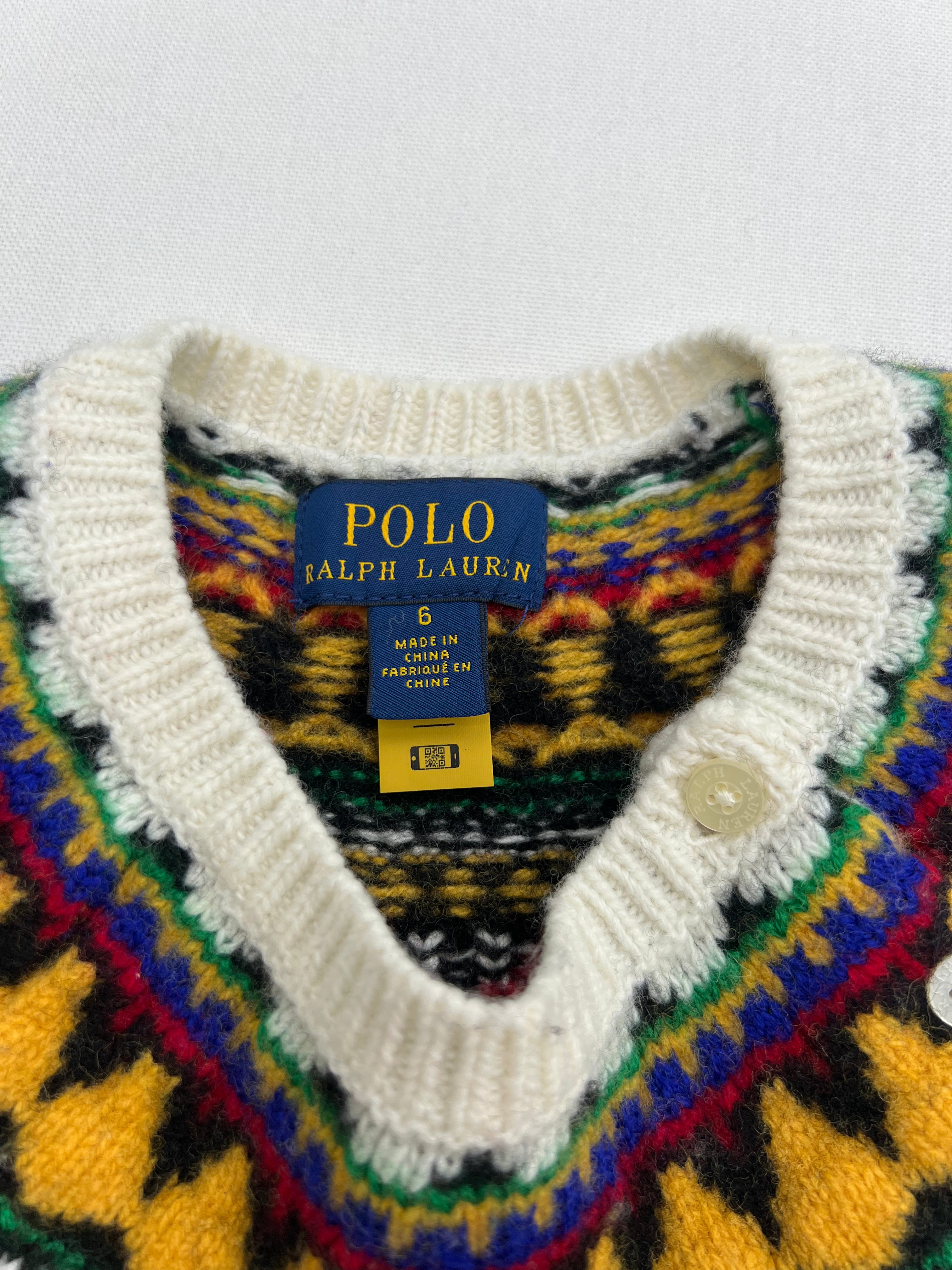 RALPH LAUREN - PULL - BLANC - 6 ANS