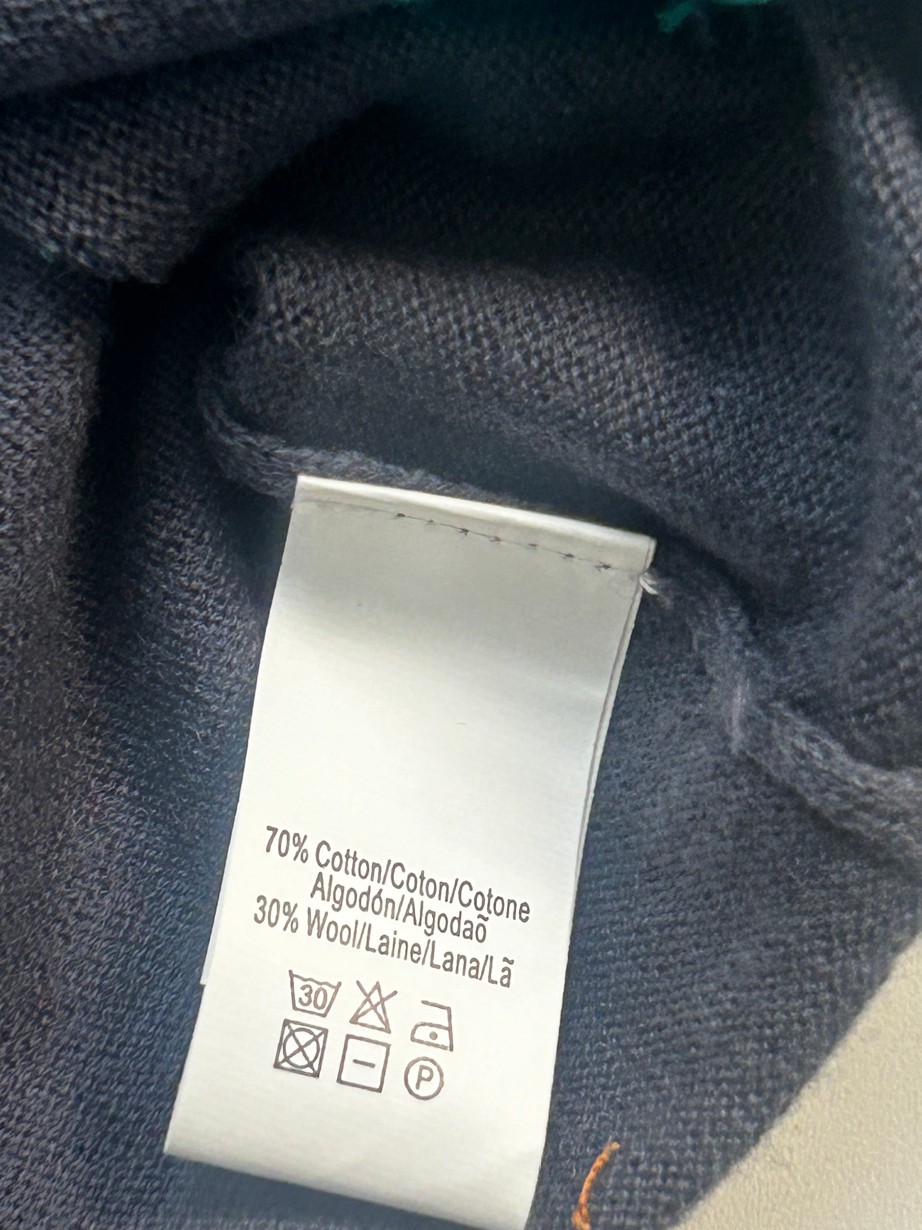 BONPOINT - Schieferblaue Strickjacke "B" (neu) - 12 Monate