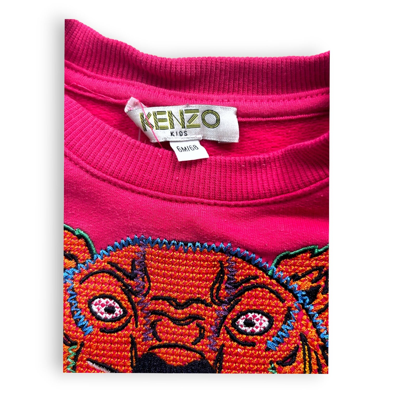 KENZO - Robe rose et tigre brodé - 6 mois