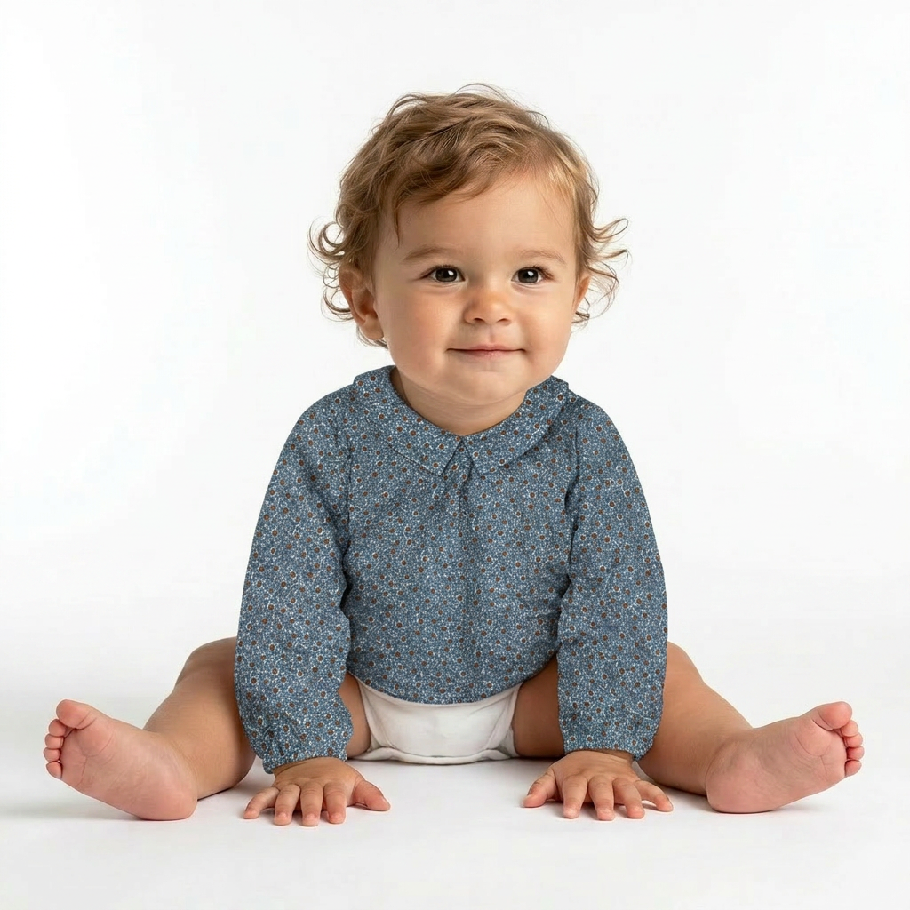 BONPOINT - BLOUSE - BLEU - 3 MOIS