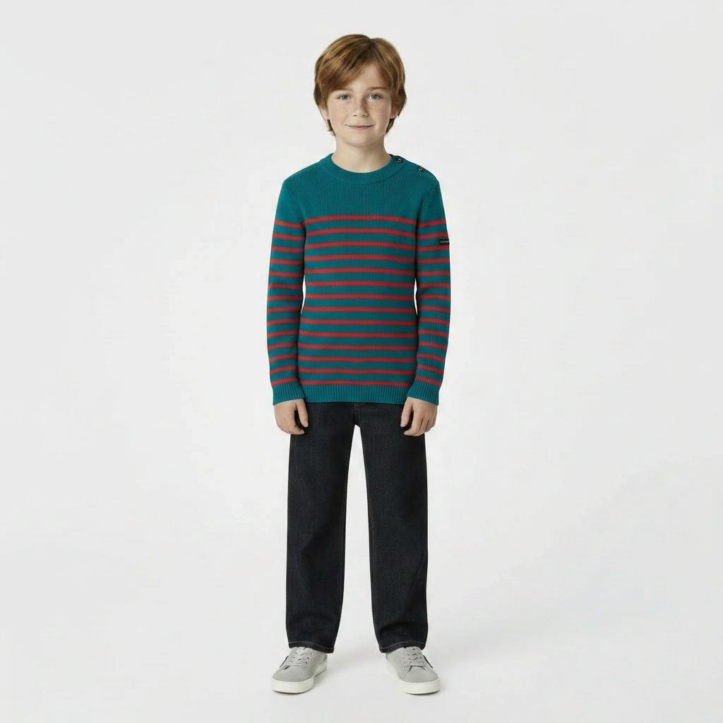 PAUL SMITH - PULL - BLEU, ROUGE - 8 ANS