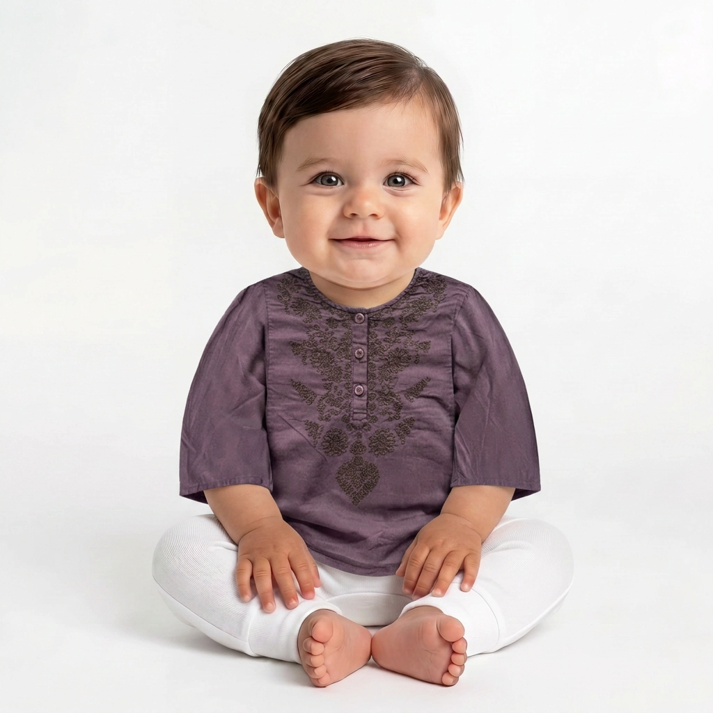 BONPOINT - Weite rosa Bluse mit Details am Kragen - 6 Monate