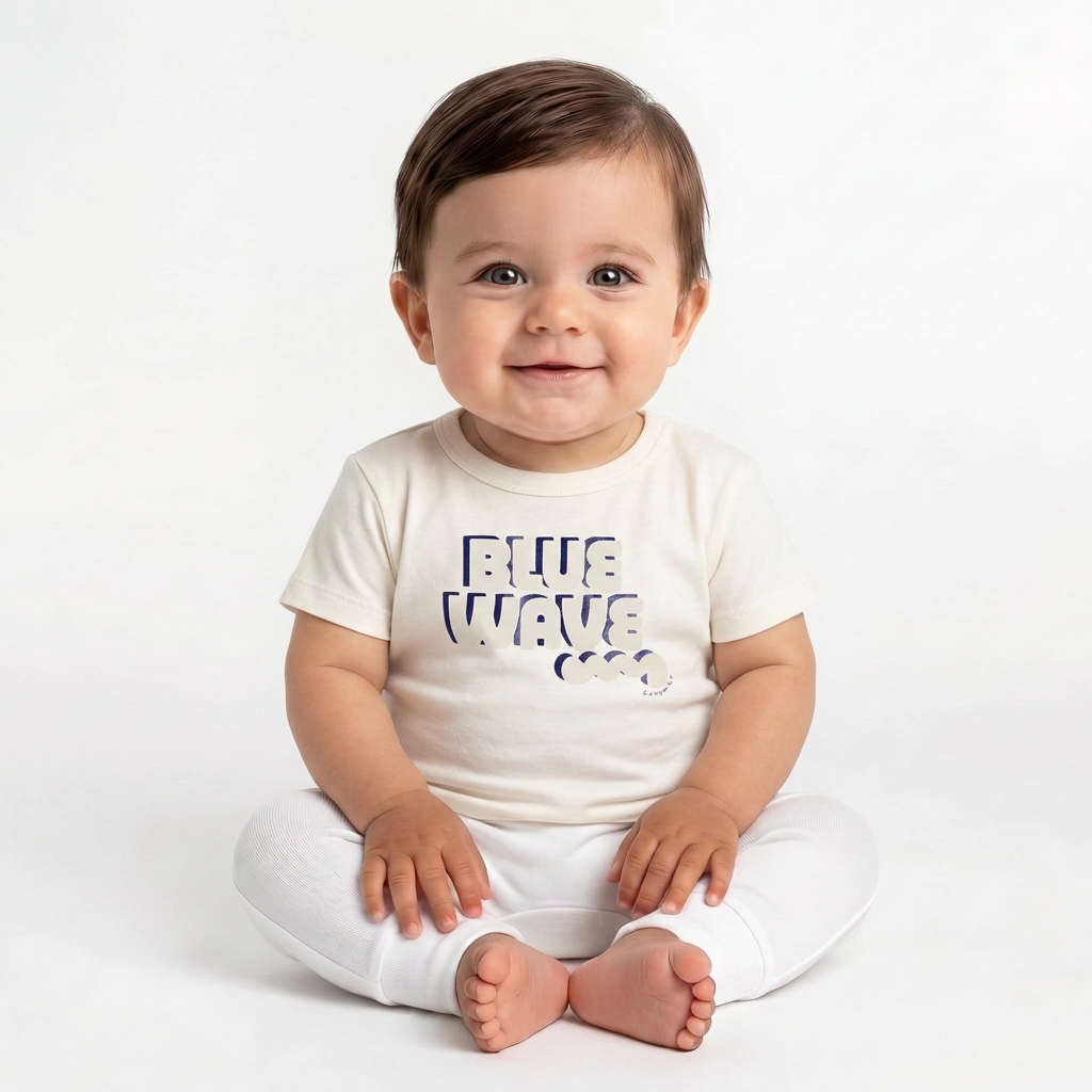 BONPOINT - T-shirt blue wave - 6 mois