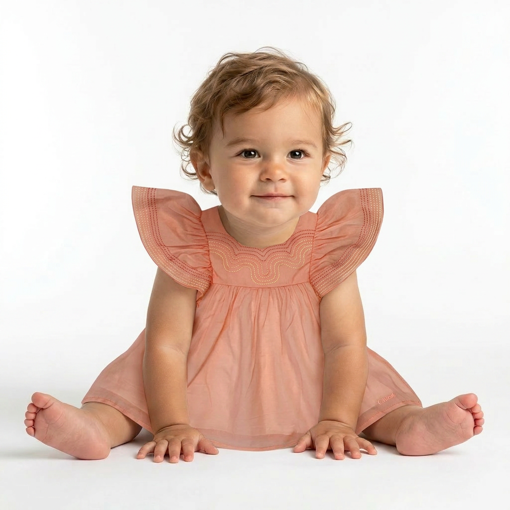 CHLOÉ - ROBE - ROSE - 6 MOIS