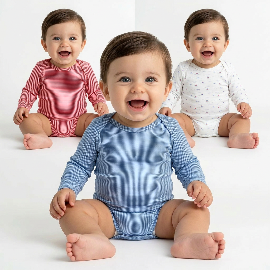PETIT BATEAU - ENSEMBLE BODY - BLANC, ROUGE - 6 MOIS