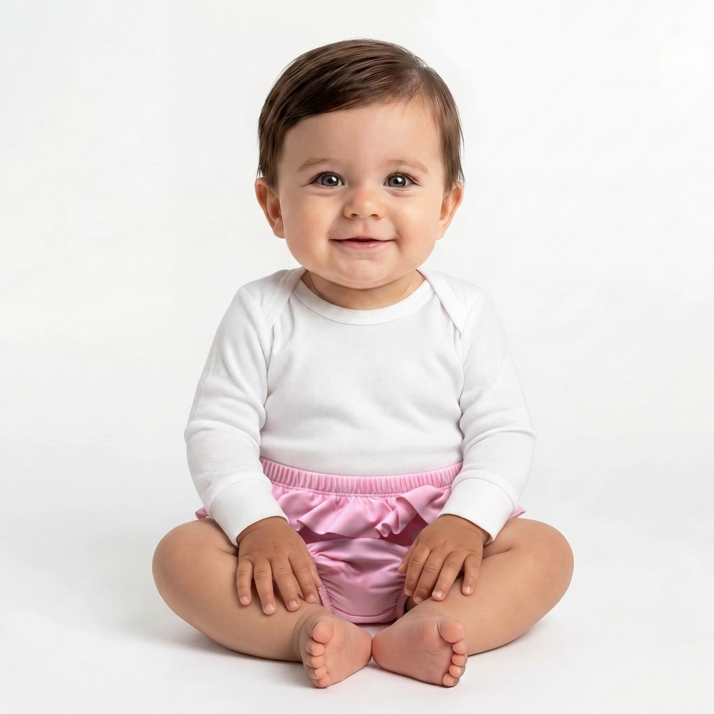PETIT BATEAU - Rosa Badehose mit Rüsche - 6 Monate