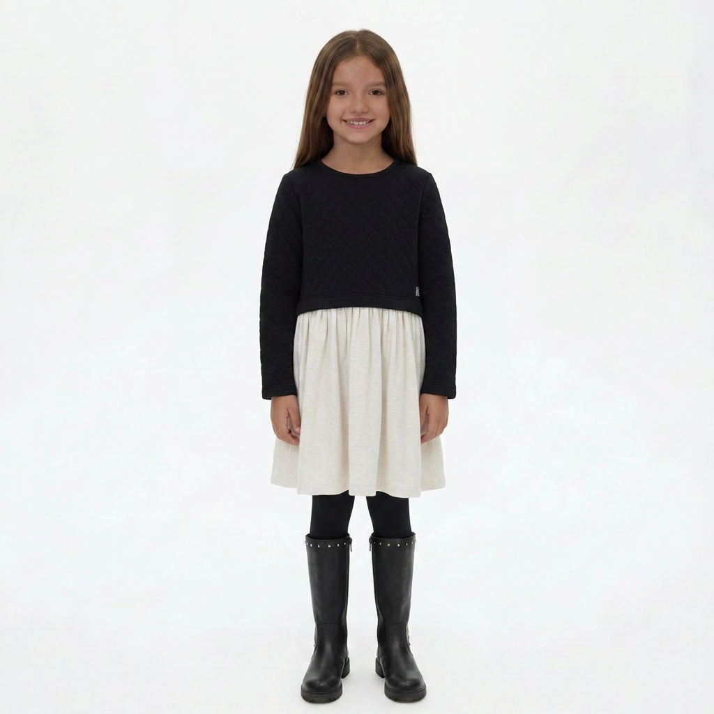 PETIT BATEAU - ROBE - BLEU, BEIGE - 10 ANS