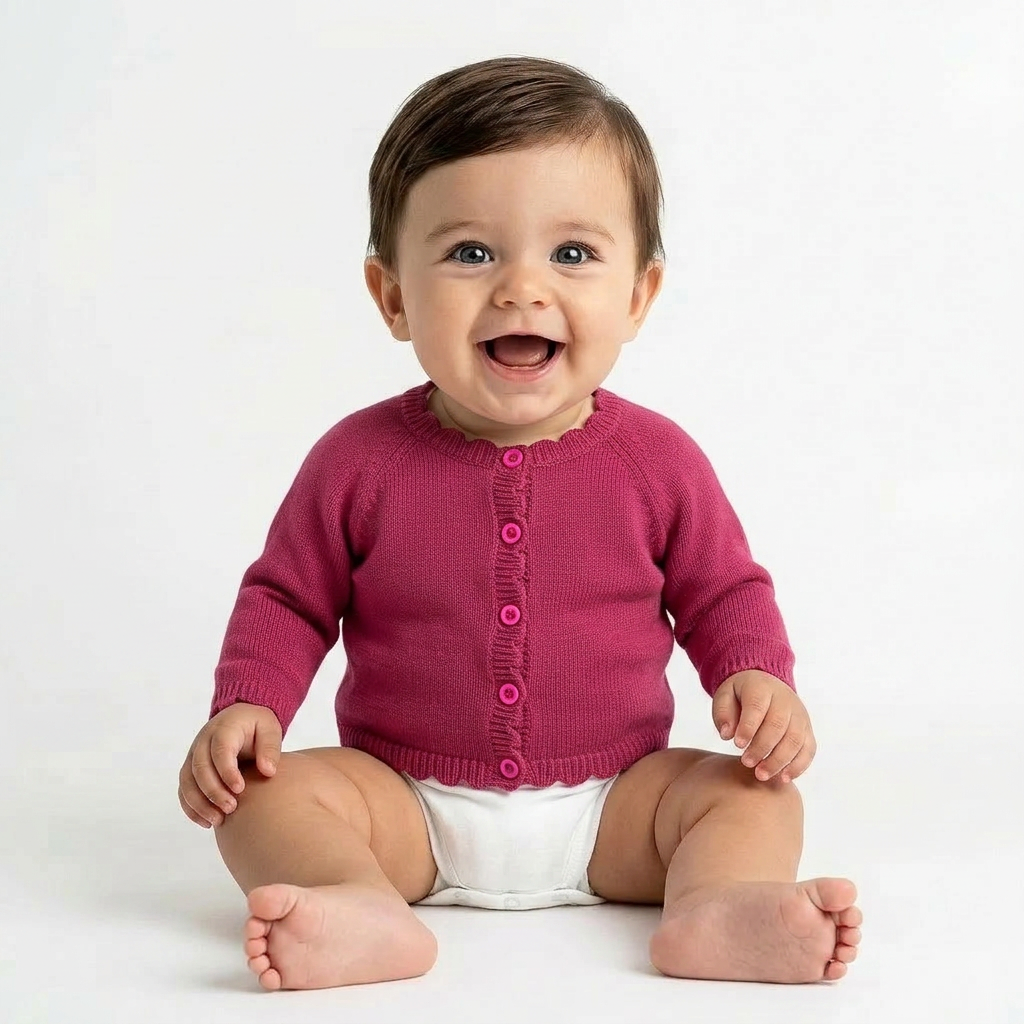 MARIE PUCE - CARDIGAN - ROSE - 3 MOIS